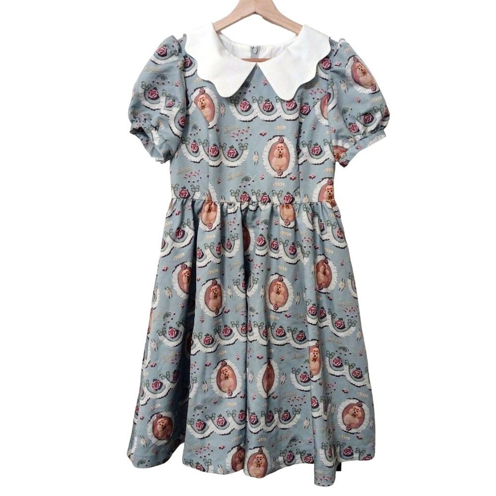 Q Pot Poodle Cake Puff Sleeve Dress M NEW Japanese Kawaii Lolita Dress $225